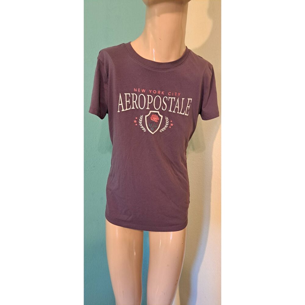 Aeropostale Large Rose Crest Graphic Tee